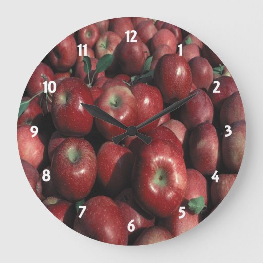Horloge rouge délicieuse à la pomme (Recto)