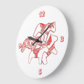 Horloge rouge et blanche (Angle)