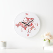 Horloge rouge et blanche (Maison)