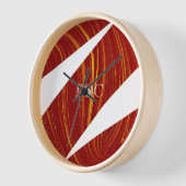 Horloge Rouge Jaune Blanc Abstrait (Angle)
