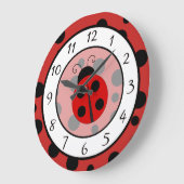 Horloge rouge mignonne de coccinelle (Angle)