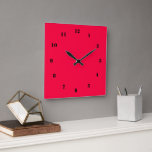 Horloge rouge noire Couleur personnalisée et polic<br><div class="desc">Couleurs et polices personnalisées - Concevez vos Propres cadrans noirs personnalisées - ou Choisissez / ajoutez votre arrière - plan préféré et les couleurs / polices / taille ! Bonne chance - Soyez heureux :) Par MIGNED</div>