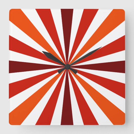 Horloge rouge/orange moderne (Recto)