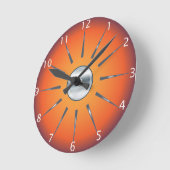 Horloge rouge orange rustique (Angle)