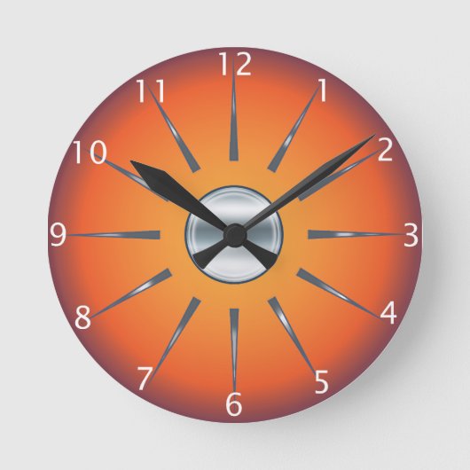 Horloge rouge orange rustique (Recto)