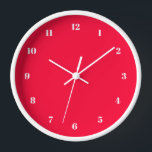 Horloge rouge personnalisée - Couleurs et police p<br><div class="desc">Belles couleurs personnalisables Horloges - Choisissez / ajoutez vos couleurs arrière - plans et numériques préférées ! Choisissez Vos Polices Numériques Uniques ! Ajoutez votre texte / nom / date / logo / image ...  ou sinon :) Profitez - Soyez heureux - Soyez en santé !</div>