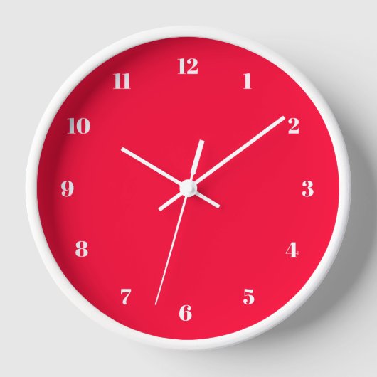Horloge rouge personnalisée - Couleurs et police p (Recto)