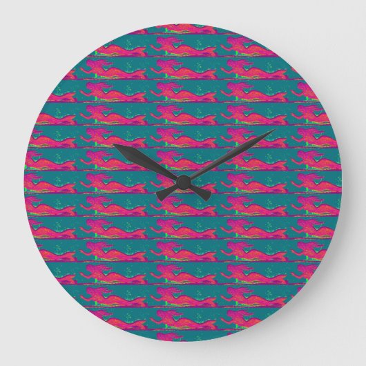 horloge rouge sirène nage (Recto)
