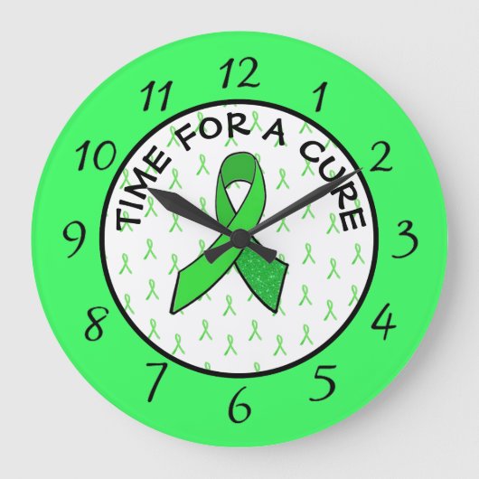 Horloge Ruban de Sensibilisation Vert Citron pour (Recto)