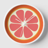 Horloge Ruby Red Grapefruit Citrus Fruit Slice Cuisine (Recto)