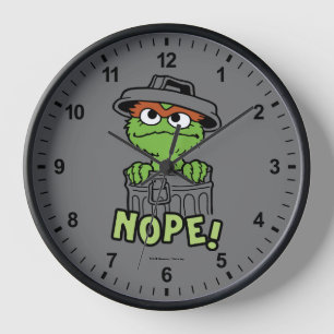 Horloge Rue Sésame   Oscar le Grouch Nope!