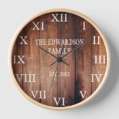 Horloge Rustic dark wood family (Recto)