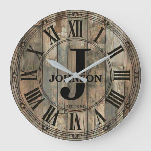 Horloge rustique de la famille Johnson Décoratio