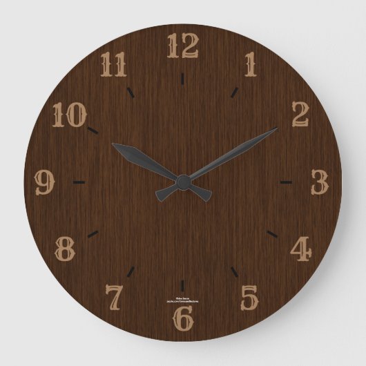 Horloge rustique en bois foncé (Recto)