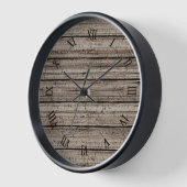 Horloge Rustique Gris Brown Vieux Patiné Motif à plaque de (Angle)