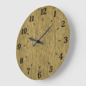 Horloge Rustique naturelle en bois gris (Angle)
