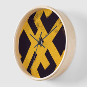 Horloge Rythme gras Jaune noir (Angle)