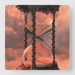 Horloge sablier du temps vierkante klok