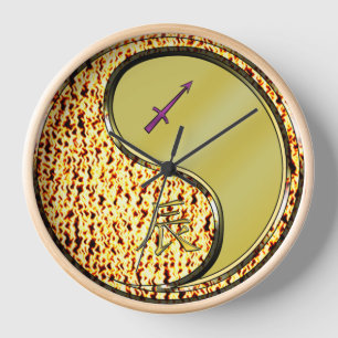 Horloge Sagittaire & Dragon de Métal