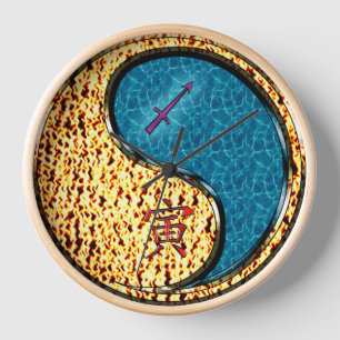 Horloge Sagittaire & Tigre d'eau