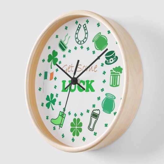Horloge Saint Patrick's Day (Angle)