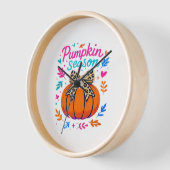 Horloge Saison citrouille Leopard Bow Design - mignon auto (Angle)