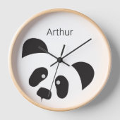 Horloge Salle de bébé Panda moderne personnalisée (Recto)