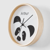 Horloge Salle de bébé Panda moderne personnalisée (Angle)