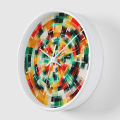 Horloge S'AMUSER ! Motif Abstrait multicolore (Angle)