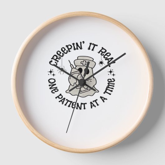 Horloge Santé Halloween, Le Creeping It Real Un Patient (Recto)