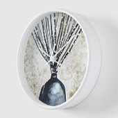 Horloge Saule dans l'aquarelle du vase (Angle)