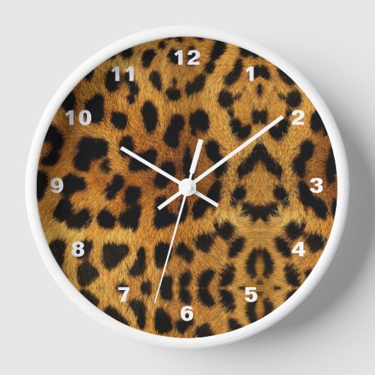 Horloge sauvage Safari animal guépard empreinte de léopard (Recto)