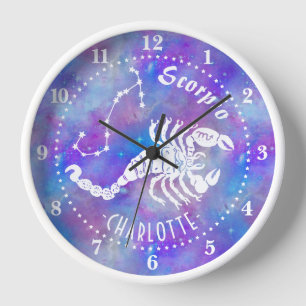 Horloge Scorpio Scorpion Constellation Stars Birthday