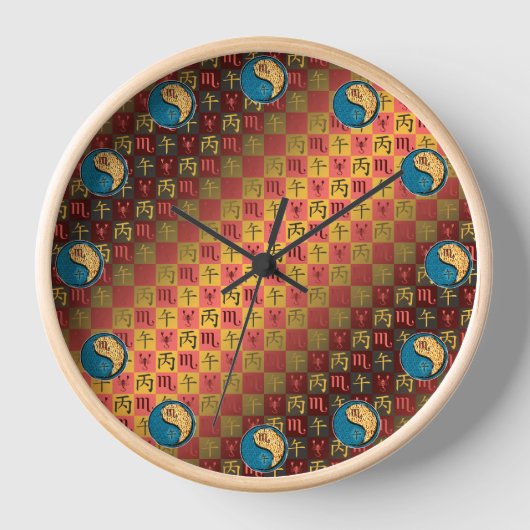 Horloge Scorpion & Cheval de Feu (Recto)