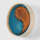 Horloge Scorpion & Chien de Bois (Angle)