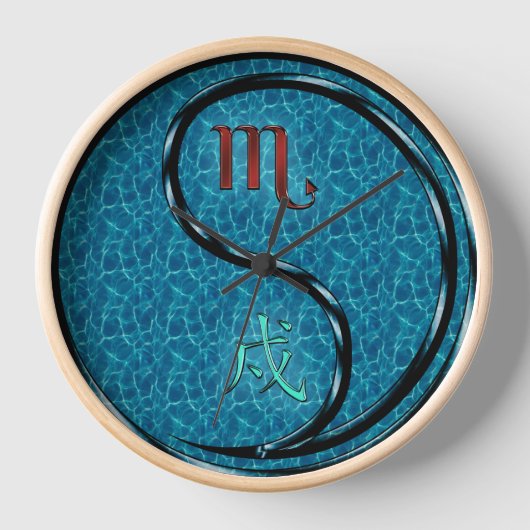 Horloge Scorpion & Chien d'Eau (Recto)