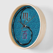Horloge Scorpion & Coq d'Eau (Angle)