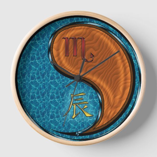 Horloge Scorpion & Dragon de Bois (Recto)