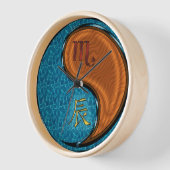 Horloge Scorpion & Dragon de Bois (Angle)