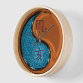 Horloge Scorpion & Sanglier de Bois (Angle)