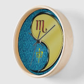 Horloge Scorpion & Singe de métal (Angle)