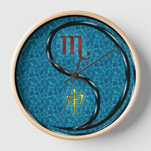 Horloge Scorpion & Singe d'eau