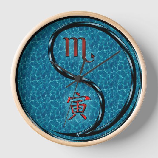 Horloge Scorpion & Tigre d'eau (Recto)