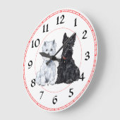 Horloge Scottie & Westie (Angle)