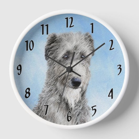 Horloge Scottish Deerhound Peinture - Cute Original Chien  (Recto)