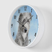 Horloge Scottish Deerhound Peinture - Cute Original Chien  (Angle)