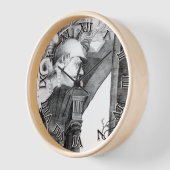 Horloge Sculpture du château Crayon Art (Angle)