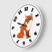 Horloge se reposante mignonne de Fox (Angle)