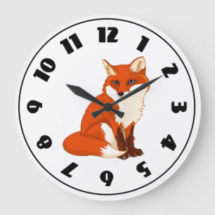 Horloge se reposante mignonne de Fox