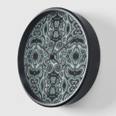 Horloge Seafoam Turquoise Green Grey Hip Bohemian Bali Art (Angle)